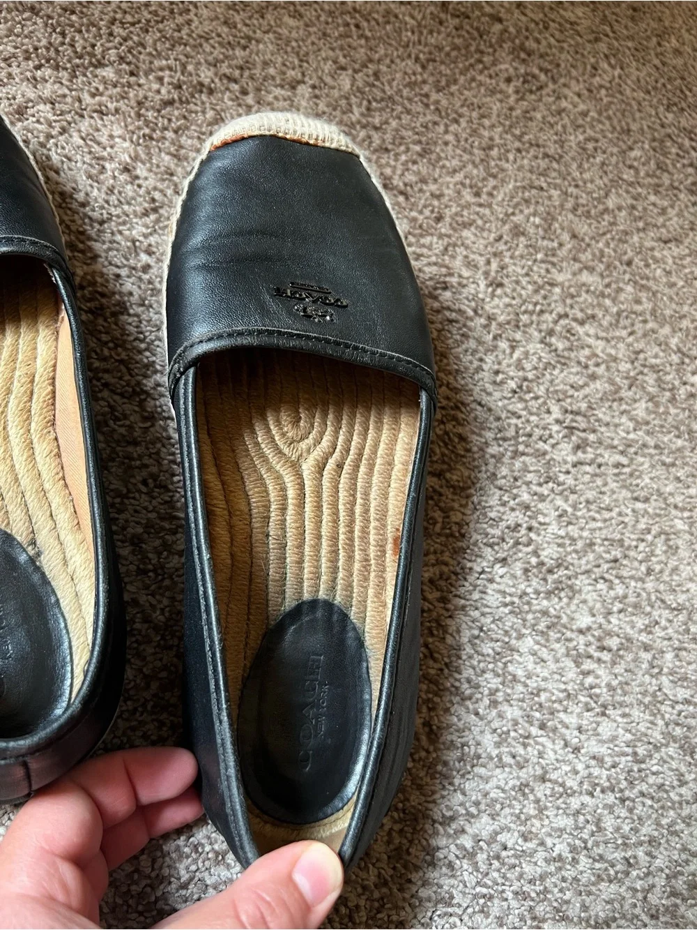 COACH Leather Espadrilles Women's Flats